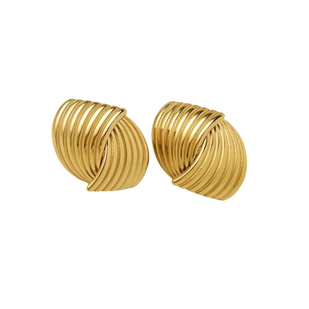 gold statement earrings