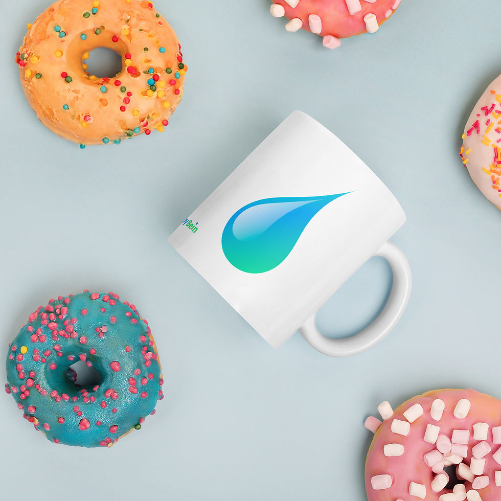 Thumbnail: White glossy mug - Water drop White