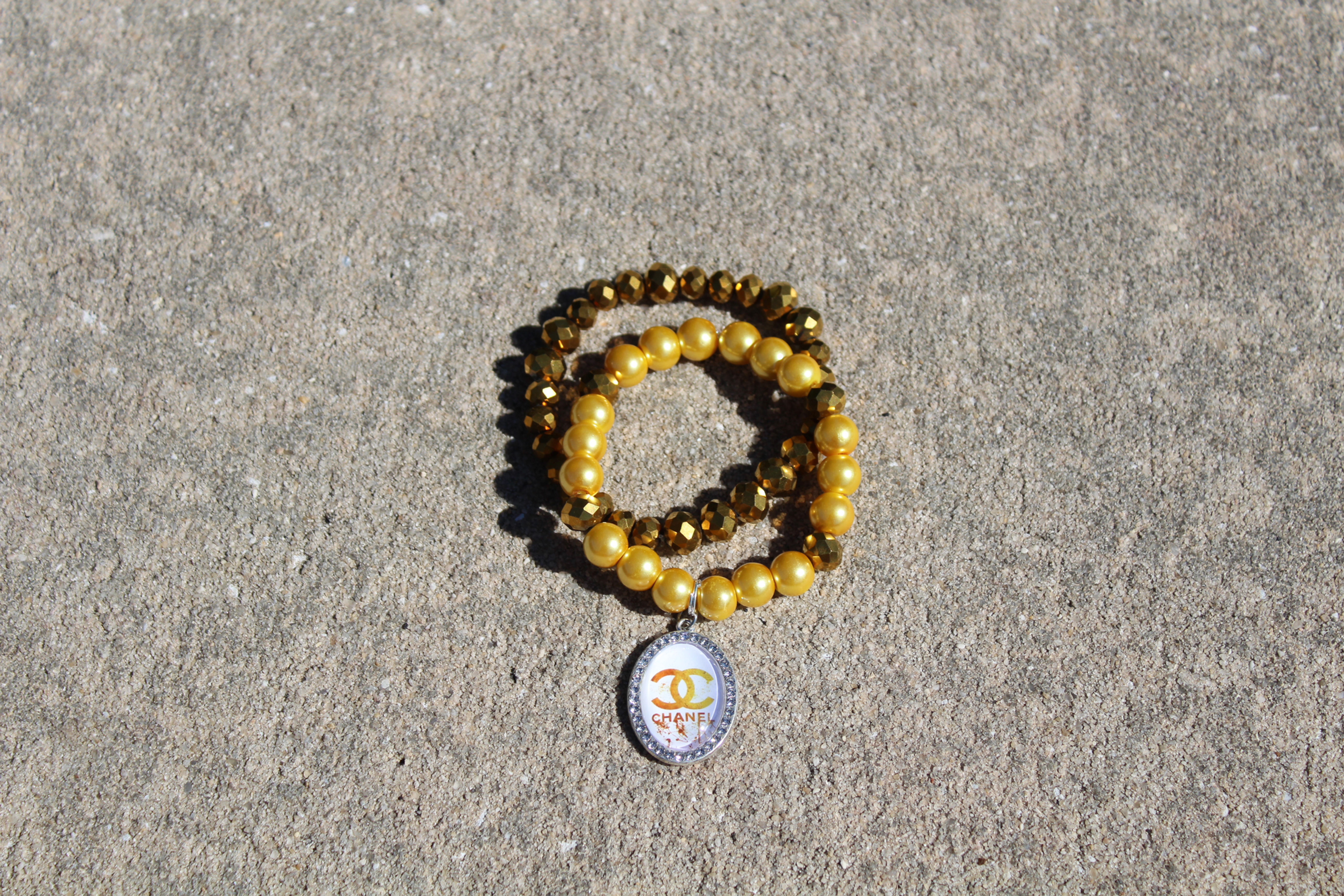 Woman's Brown Suga 2 Set Beaded Bracelet