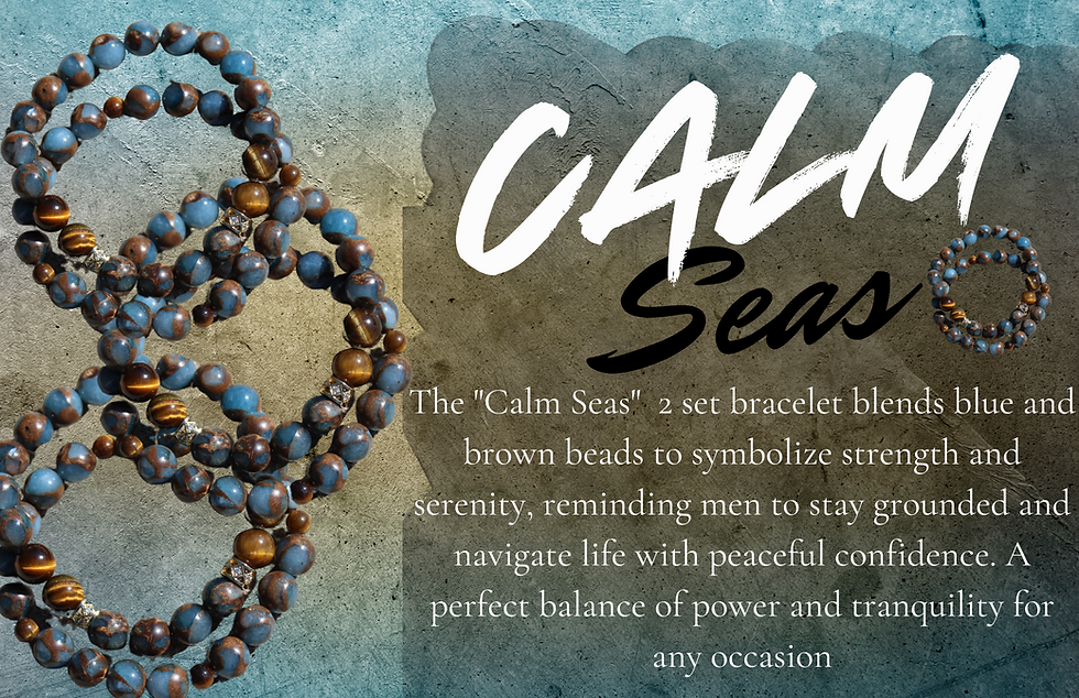 Thumbnail: Calm Seas Men's Beaded Bracelet