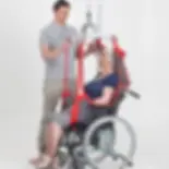 Molift Smart 150 Patient Lift on a wheelchair