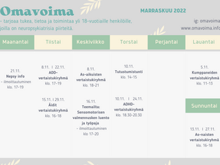 Marraskuu tapahtumakalenteri