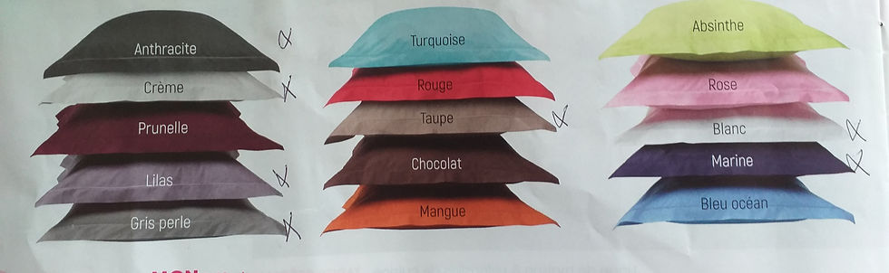 Miniature : 2 taies d'oreiller percale