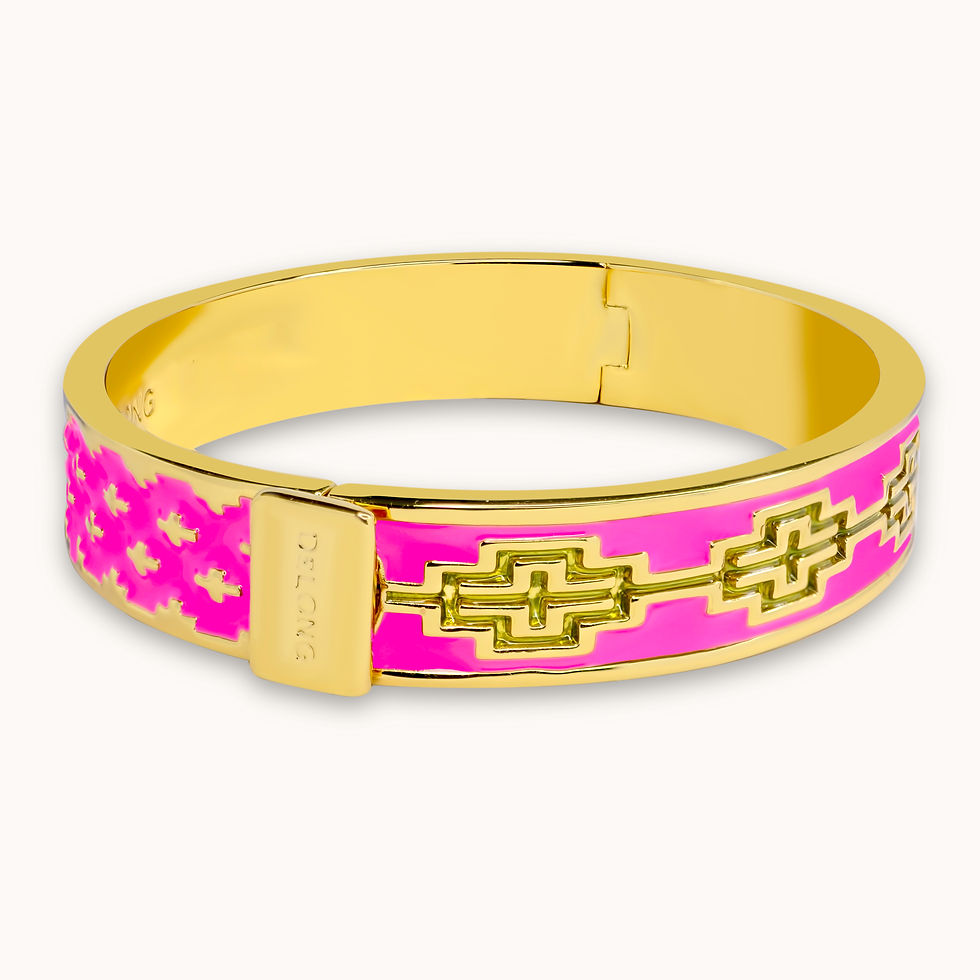Thumbnail: Santiago Polo Cuff in Pink/Green