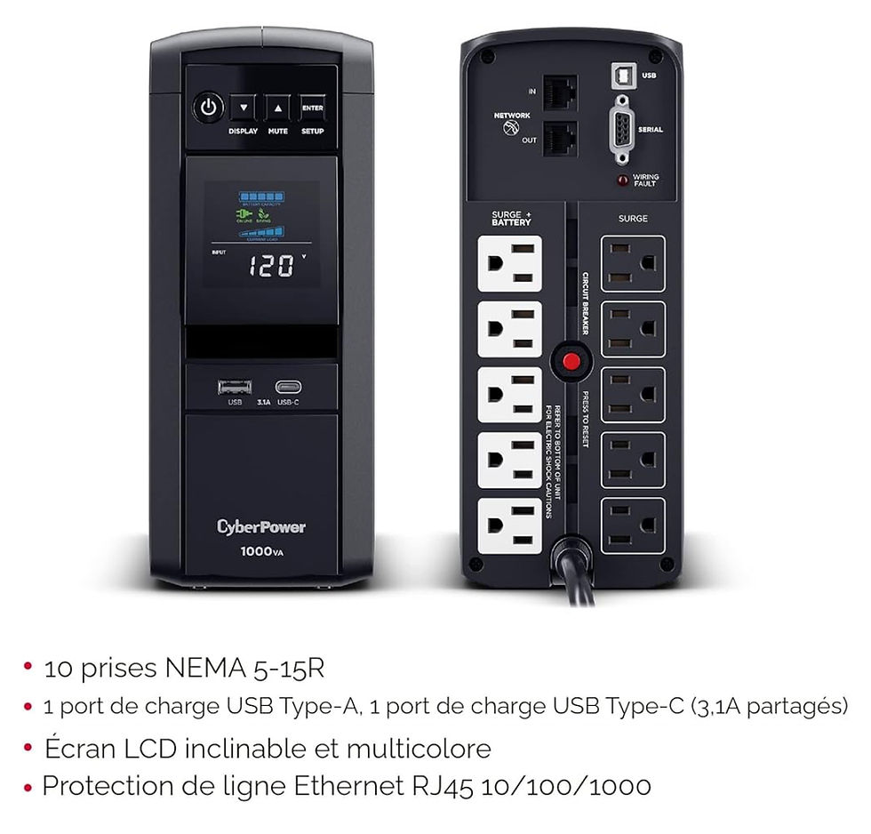 Miniature : CyberPower CP1000PFCLCD PFC Système onduleur sinusoïdal, 1000 VA/600 W, 10 prise