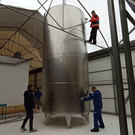 Cuve en inox pour production de microalgues, cosmétique, compléments alimentaires