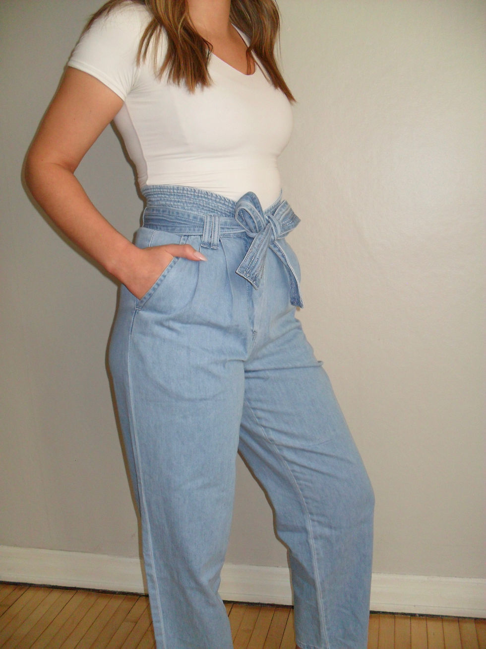 Thumbnail: Belted Denim Jeans 