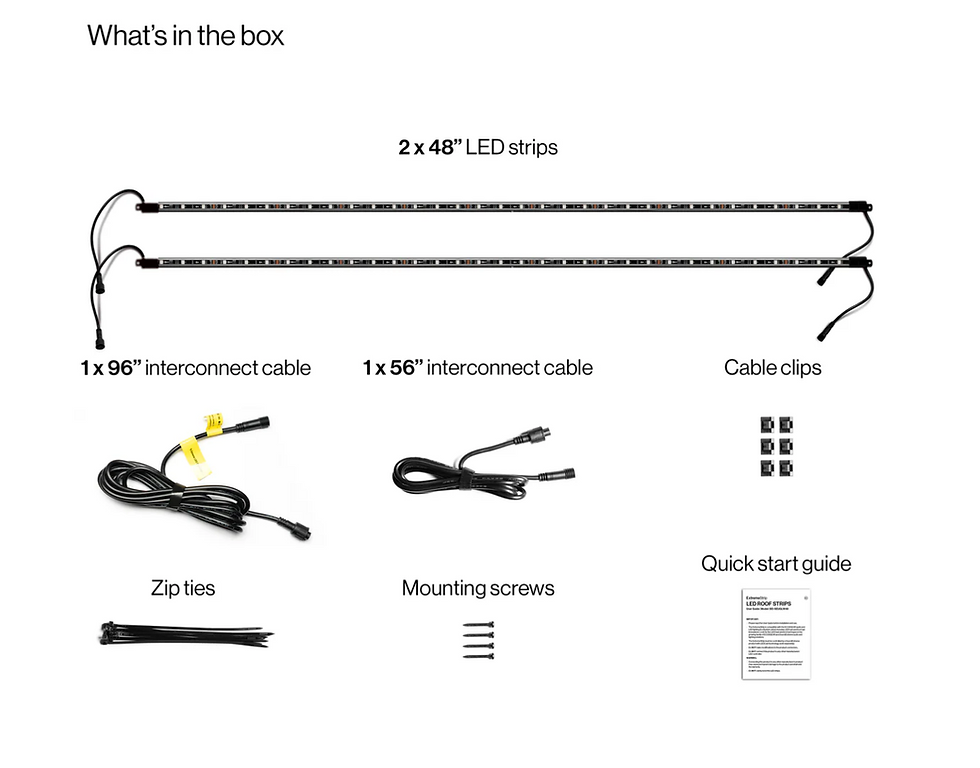 Thumbnail: Extreme Strips LED Lights for the roof of a Golf Cart - what is included in the box