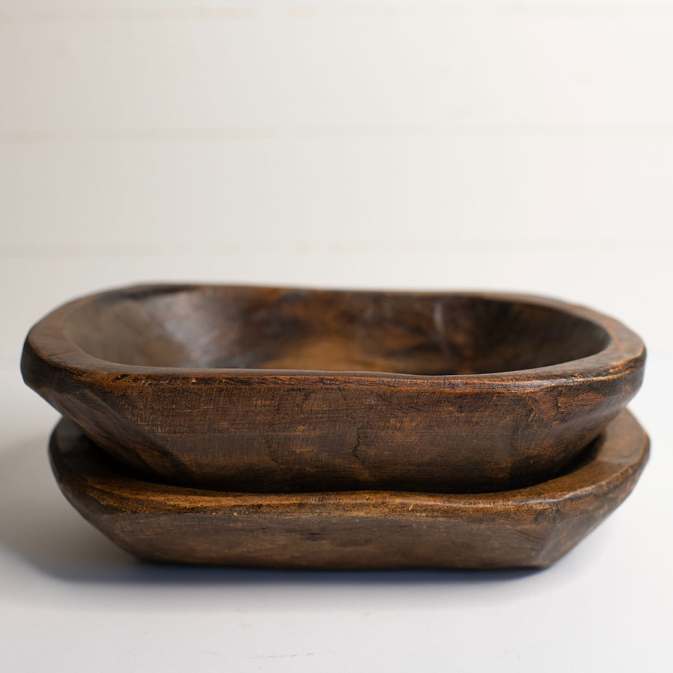 Thumbnail: Rustic Wooden Bowl Add warmth and natural texture to your home with our Rustic Wooden Bowl.