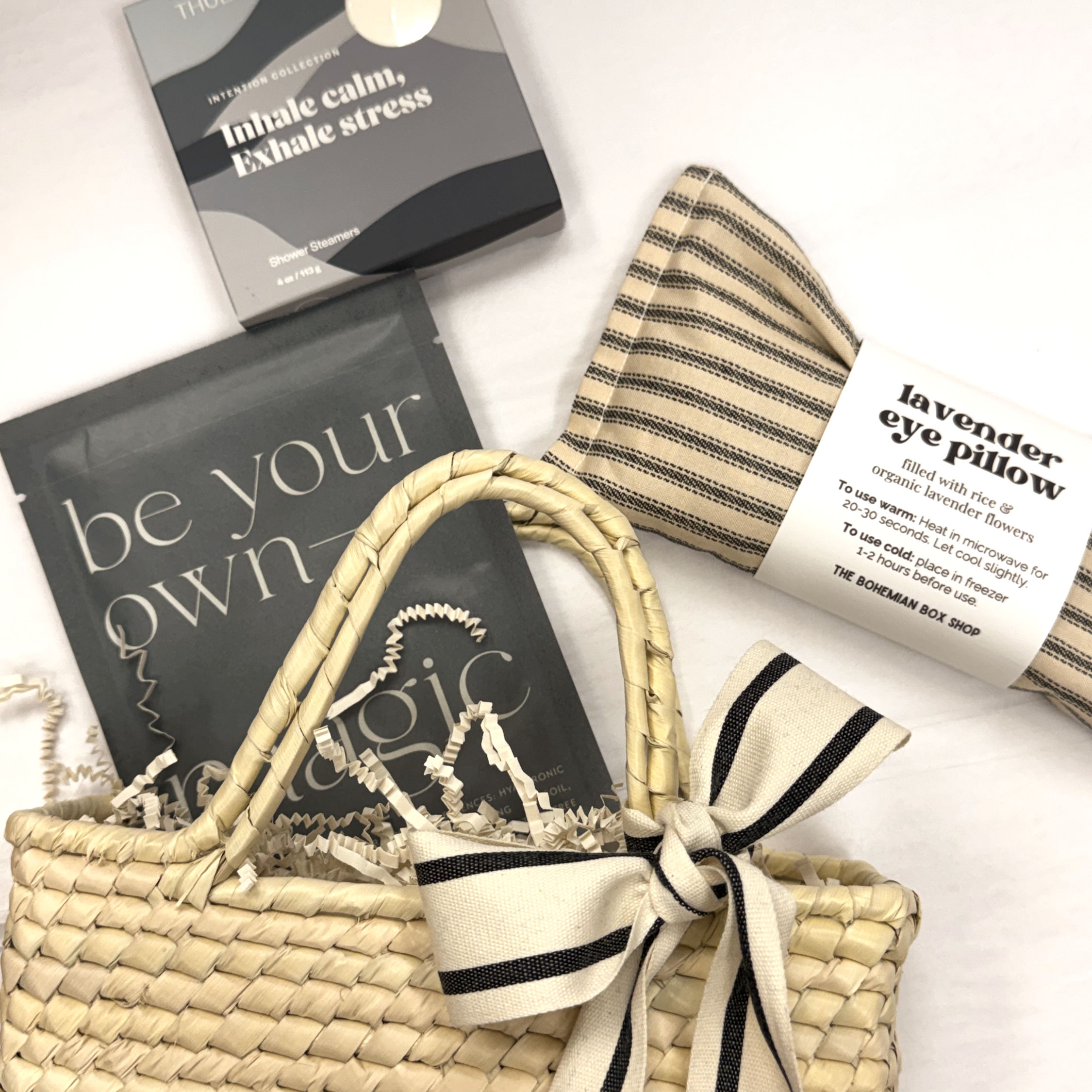 The Marlow Self Care Gift Basket Simple comforts, thoughtfully gathered. Our Marlow Self Care Gift Basket pairs shower steame