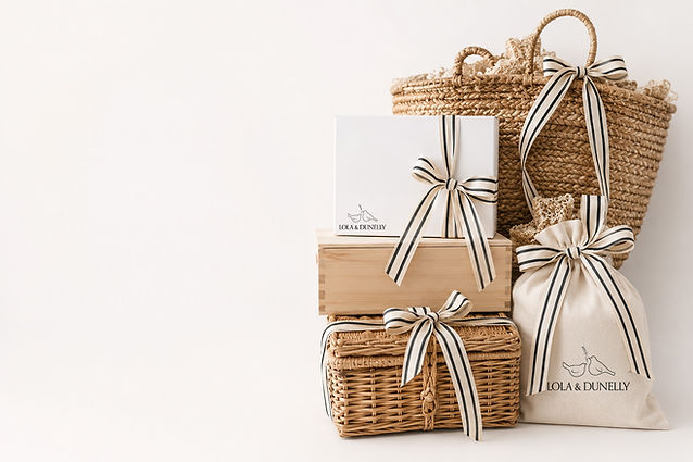 Lola and dunelly curated gift baskets and boxes