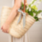 French Basket Tote Bag with Double Handles, Shopping Baskets