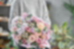 bouquet de fleurs tons pastels