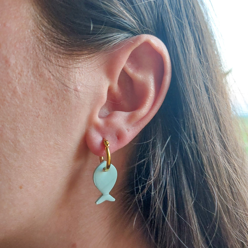 Miniature : Boucles d'oreilles créoles poisson