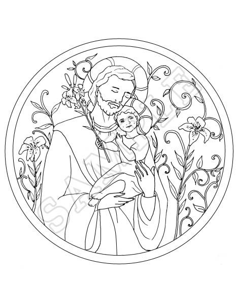 Thumbnail: Saint Joseph the Just One: A Coloring and Story Book for all Ages