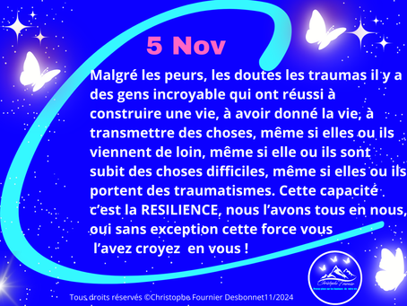 On est tous capable de résiliences!