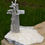Thumbnail: Large pewter stand on stone base