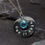 Thumbnail: 'God is able' stamped silver washer pendant
