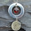 Thumbnail: 'Love' engraved disc and washer pendant with CZ