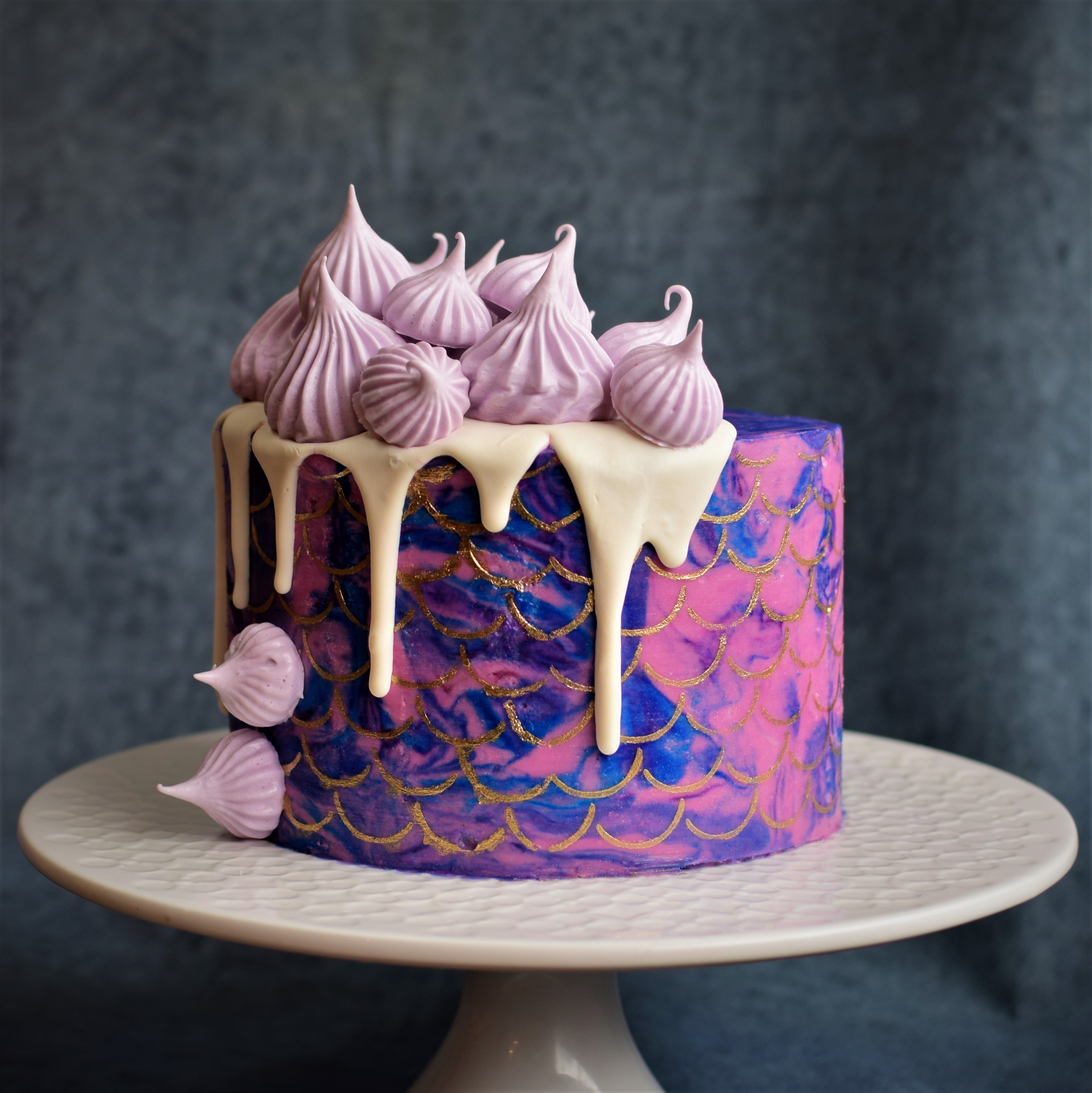 Marbled Mermaid Cake