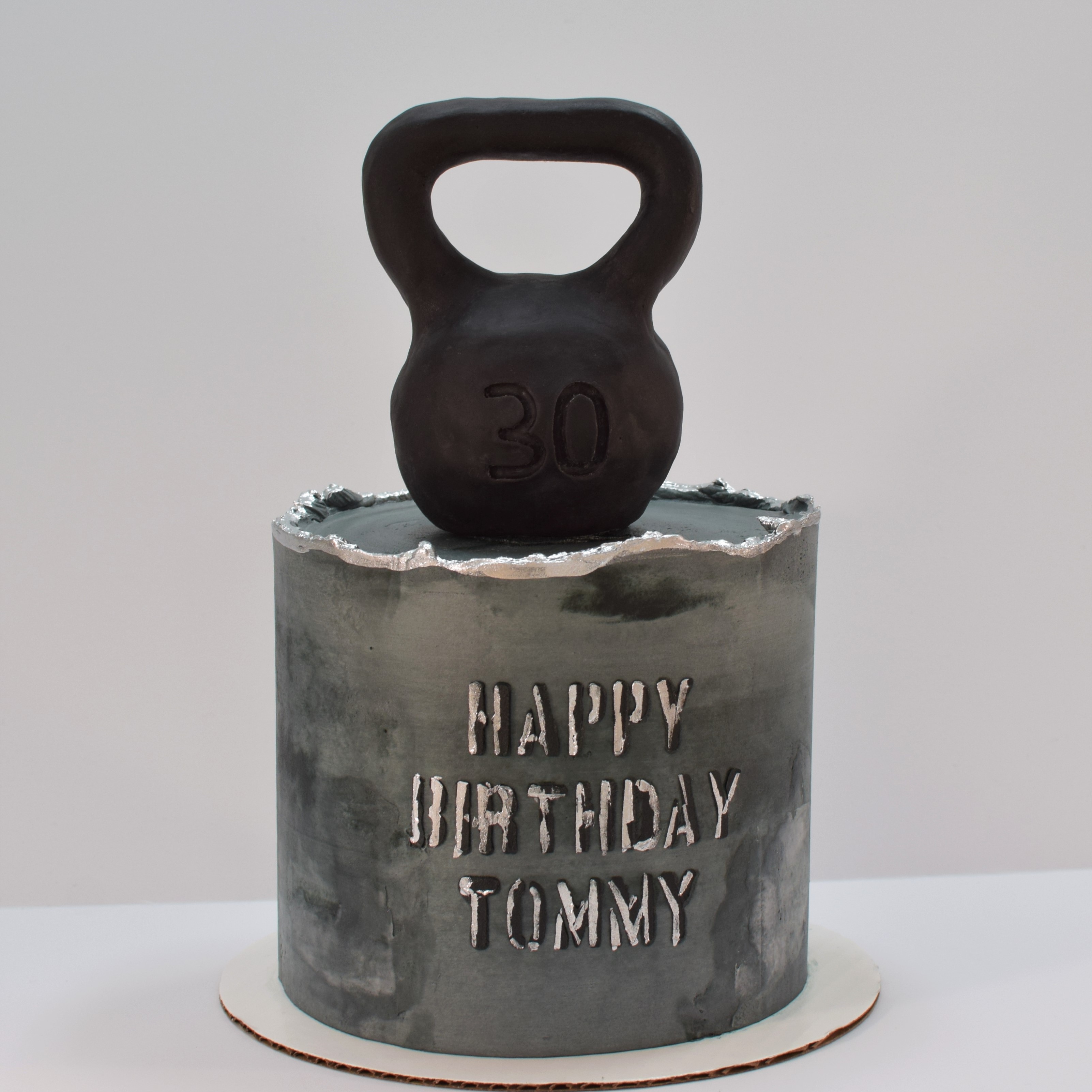 Kettlebell birthday cake