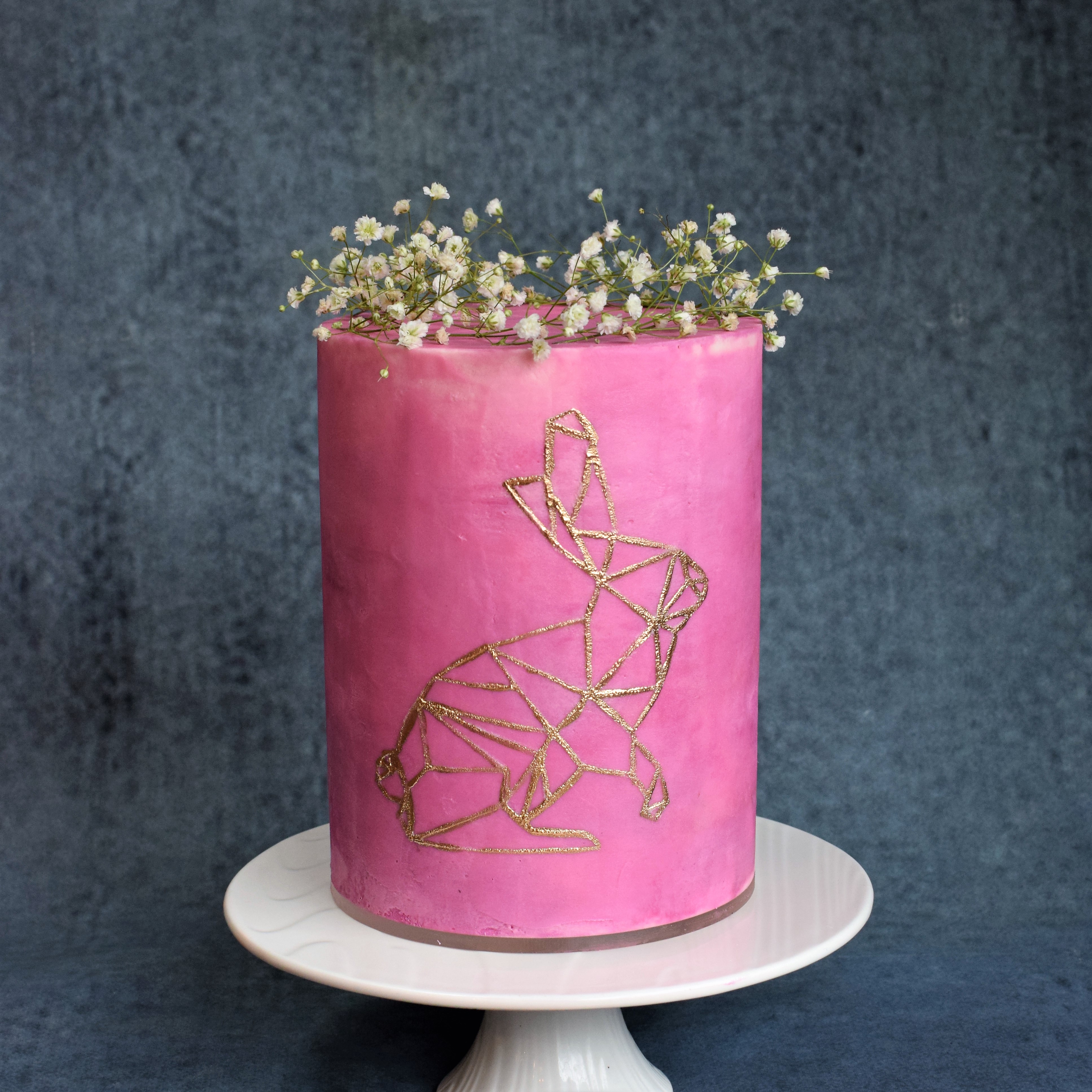 Stenciled Buttercream Cake