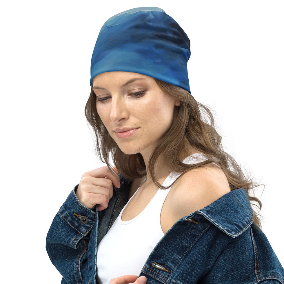Thumbnail: AI Assisted Design Beanie - Originality in 'BlueSky'
