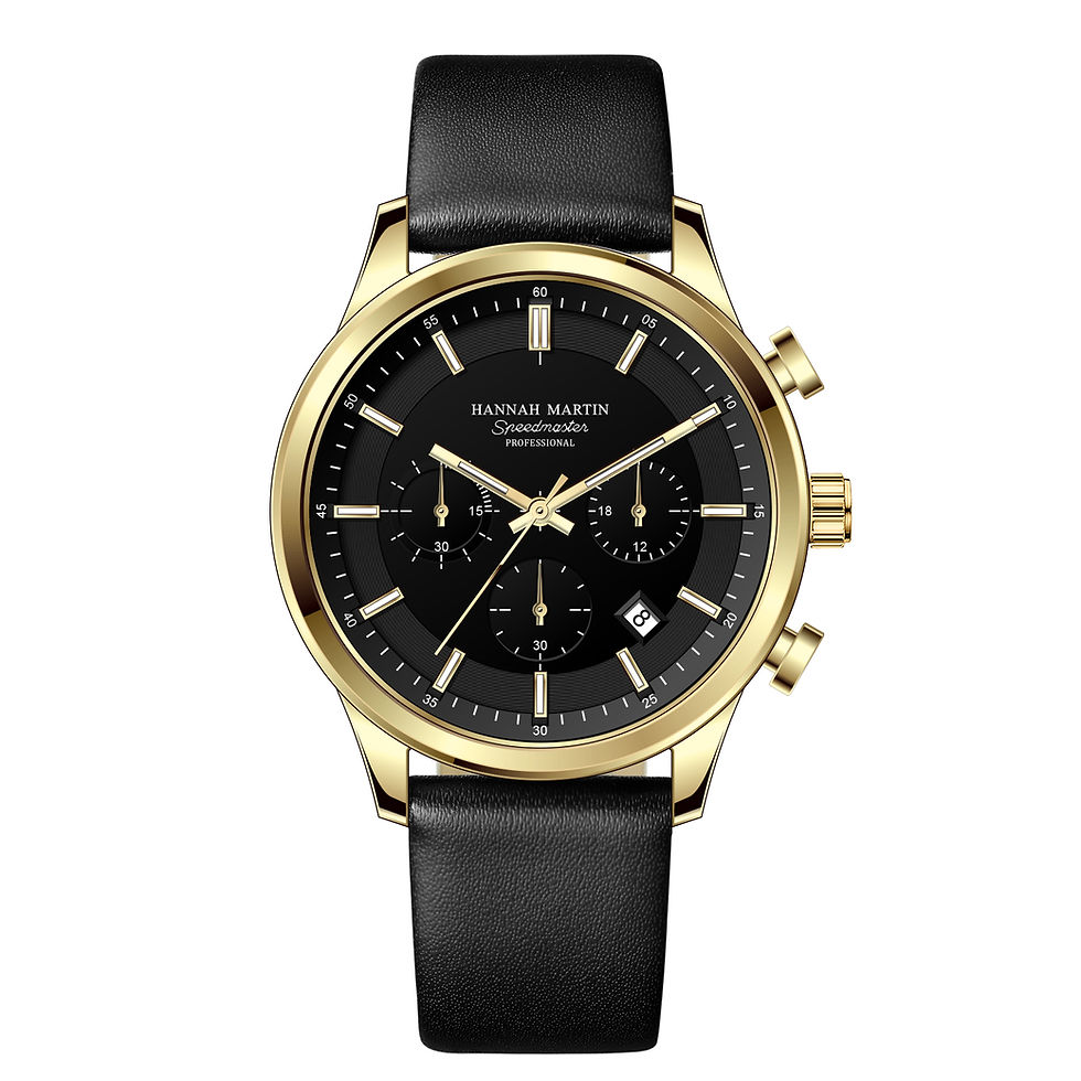 Miniatura: Relógio Masculino com Pulseira de Couro Preto, 41mm, Mostrador Multifuncional