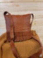 Crossbody Purse with Fringe - Saddle