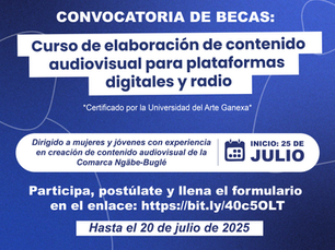curso de elaboración de contenido audiovisual para plataformas digitales y radio