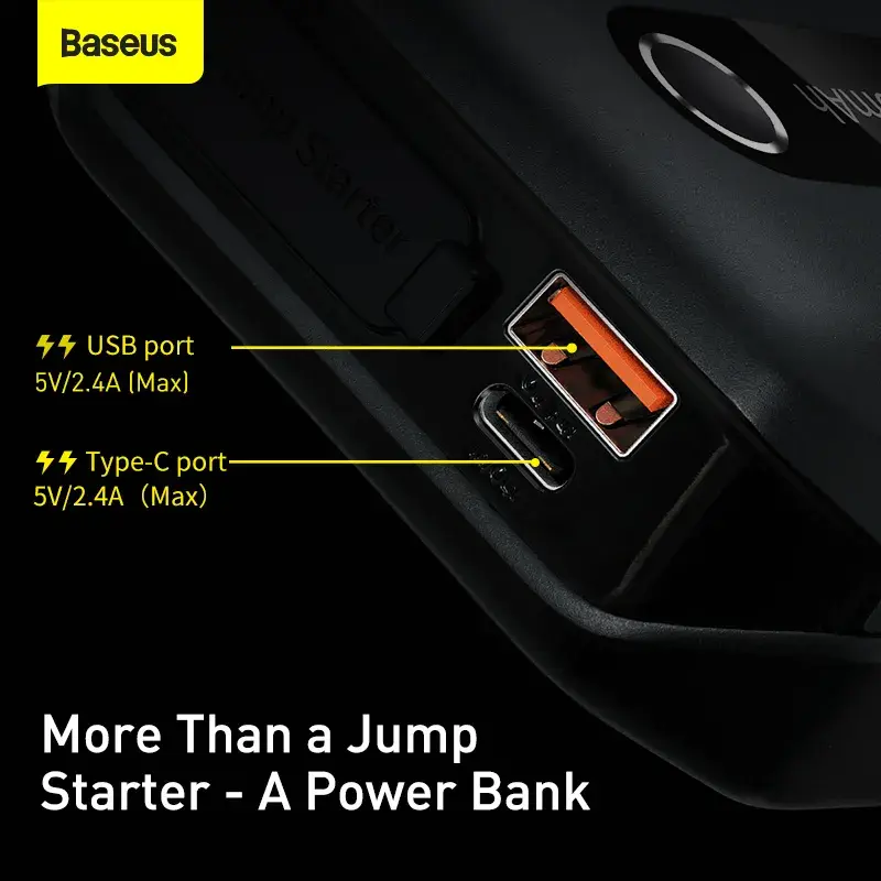 Thumbnail: Baseus Car Jump Starter Starting Device 1000A Jumpstarter 12V
