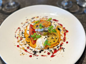 Burratina starter dish