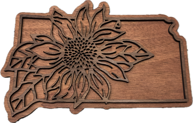 Thumbnail: Kansas outline with flowers