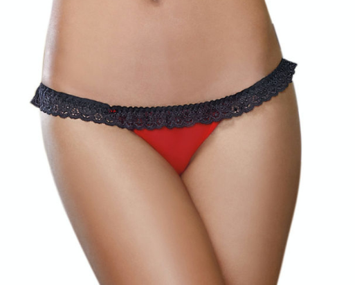Open Heart Panties/ Red