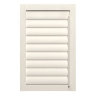 White Perfect Fit shutters fitted inside a uPVC window frame