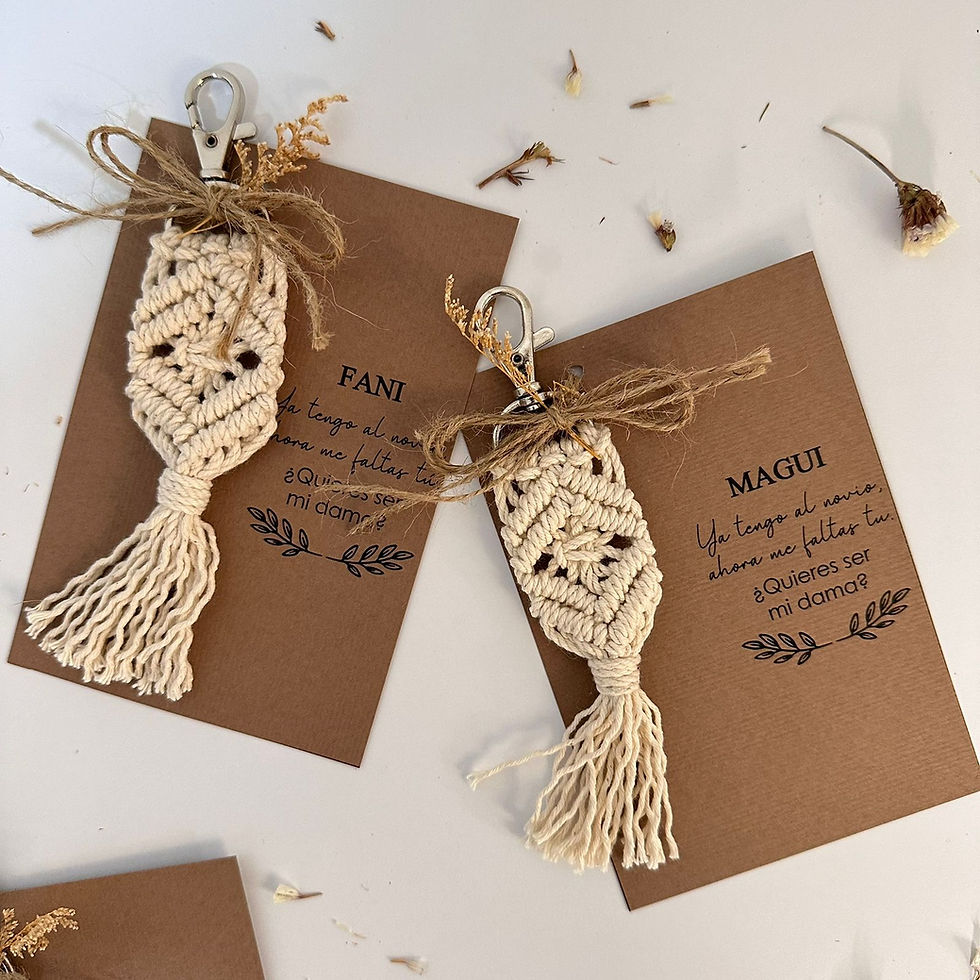 Miniatura: Llavero Macramé Sitting Plan