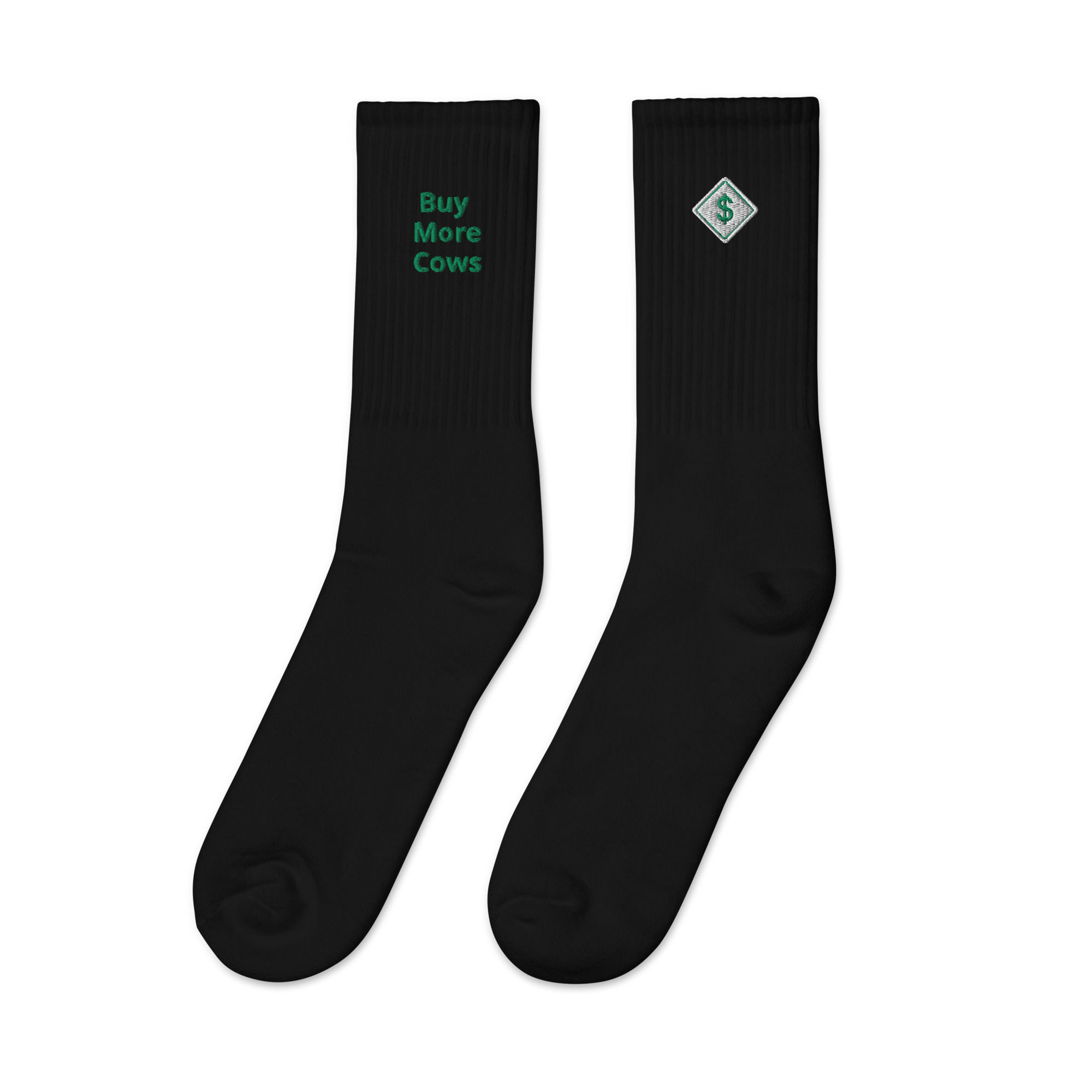 Buy More Cows - Embroidered socks