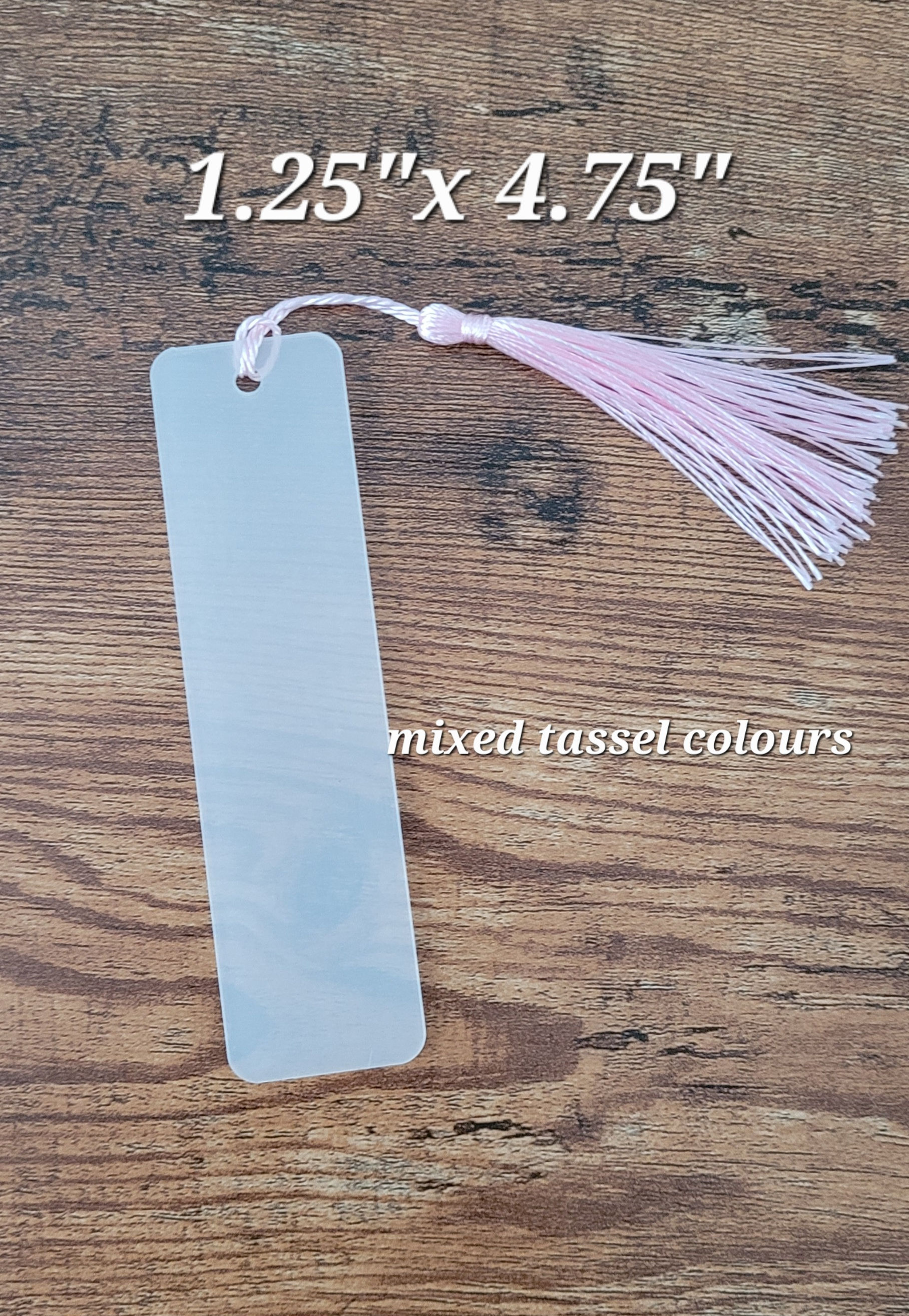 Acrylic bookmarks assorted tassels