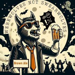 new beer! Werewolves Not Swearwolves (Brown Ale)