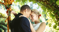 Couple on Wedding Day