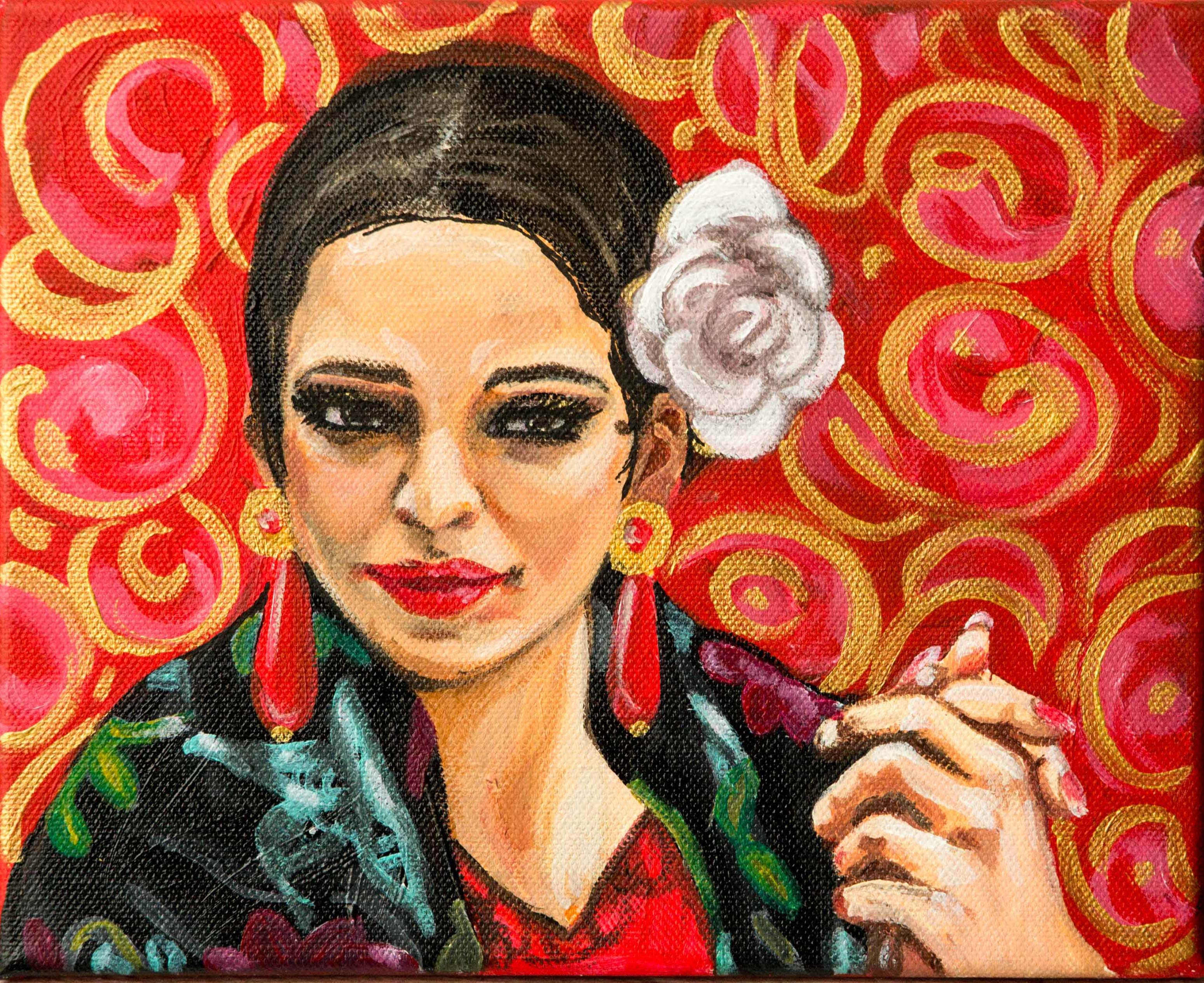 Flamenca-Acrílico sobre tela