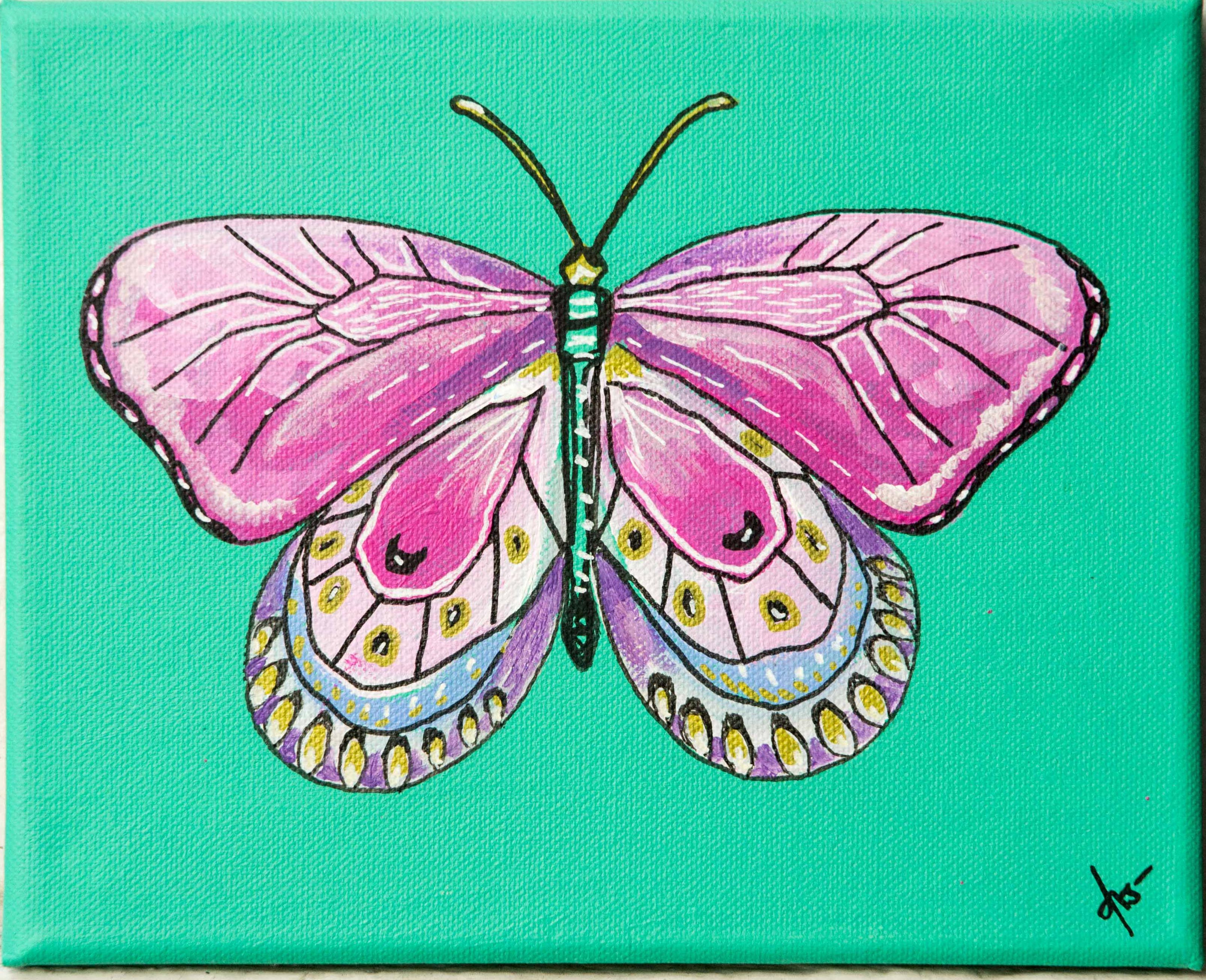 MariposaII-Acrílico sobre tela
