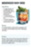 Modernized Navy Grog recipe card with a detailed ingredients list and mixing instructions. Includes snack pairing suggestions. Orange cocktail image.
