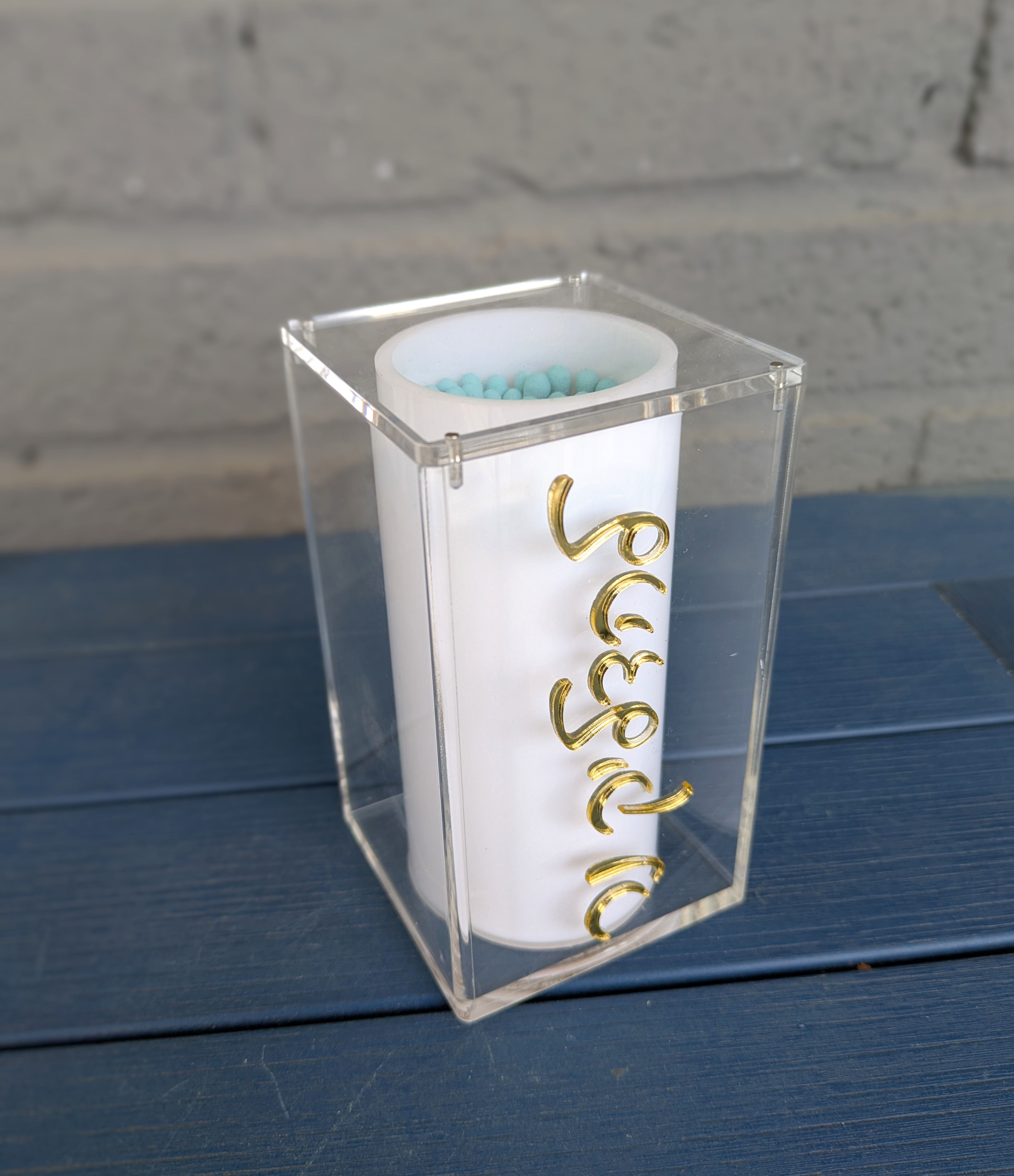 Lucite Match Box