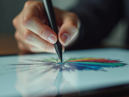 Artes mistas: desenho tradicional e digital em harmonia