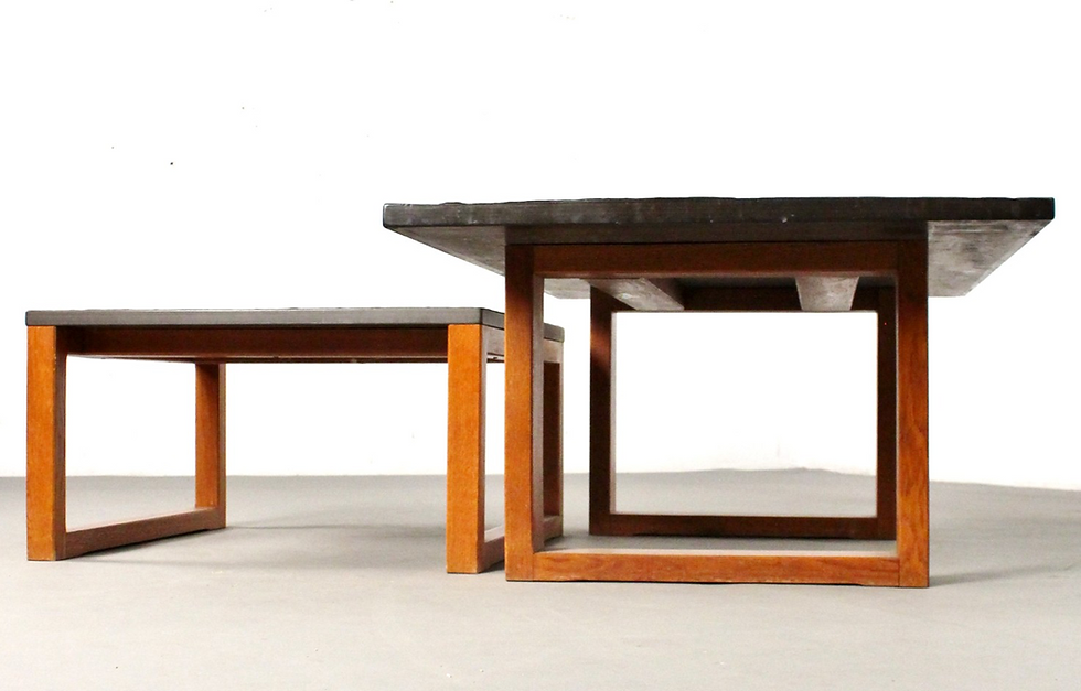nesting tables midcentury brutalism