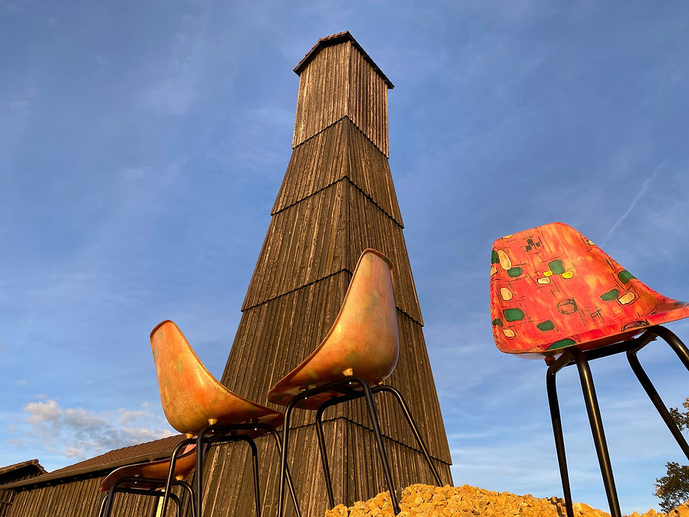 Fiberglasstuhl fünfziger Jahre