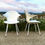 Thumbnail: white fibreglass chairs vintage