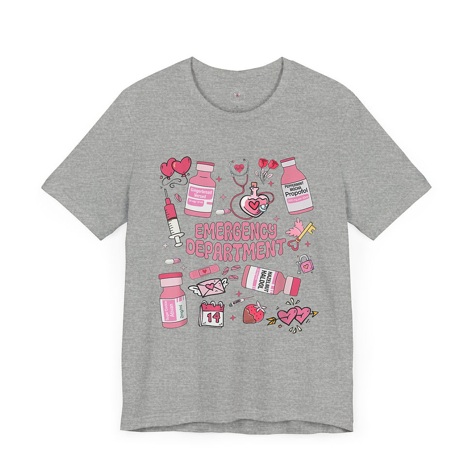 Miniatura: Valentine's ER Dept Unisex Jersey Short Sleeve Tee