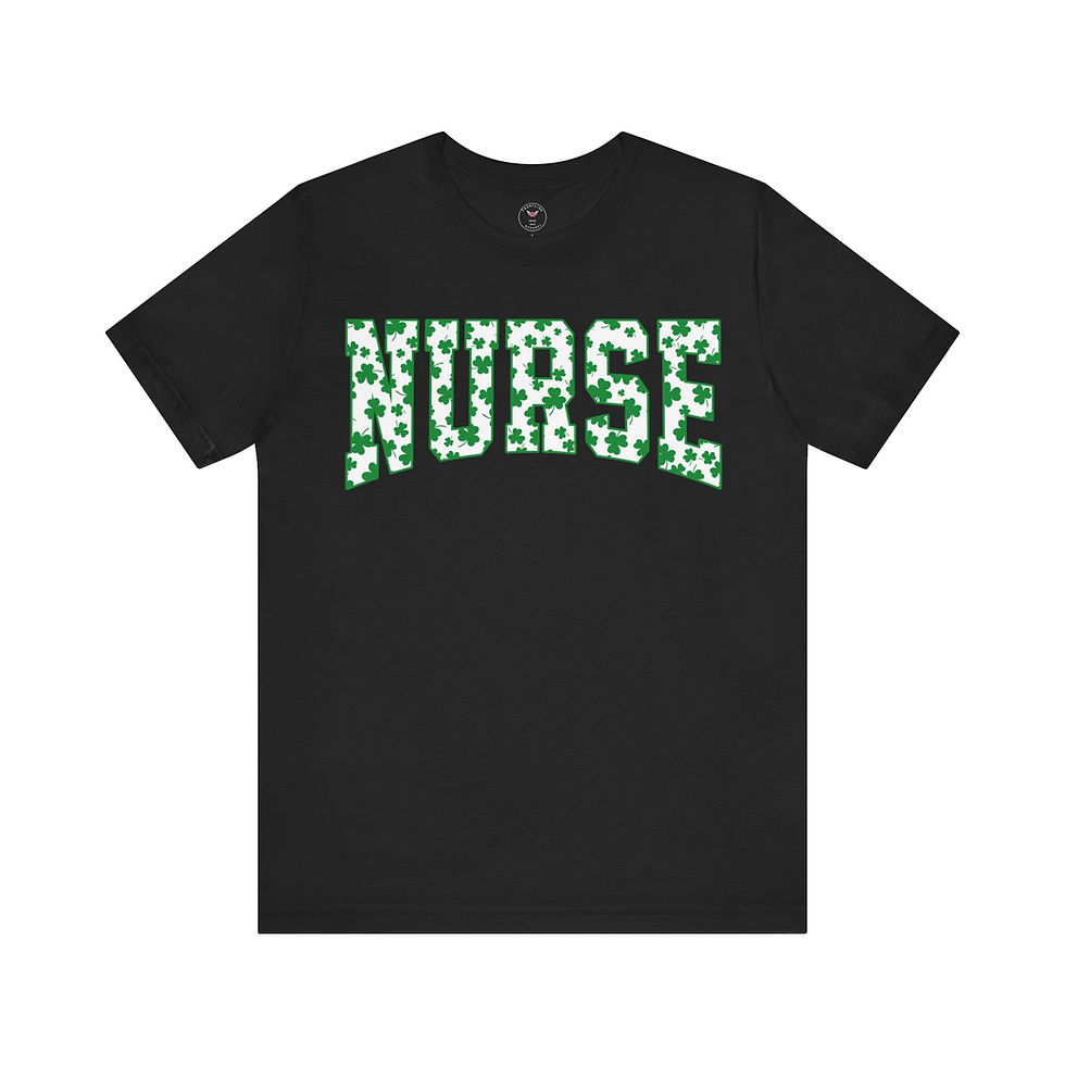 Miniatura: Four Leaf Clover Nurse Unisex Jersey Short Sleeve Tee